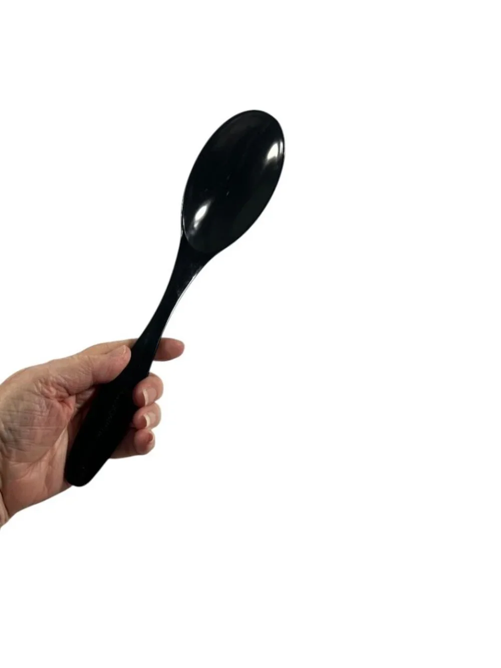 Black Plastic Crockpot Spoon 10.5